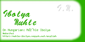ibolya muhle business card